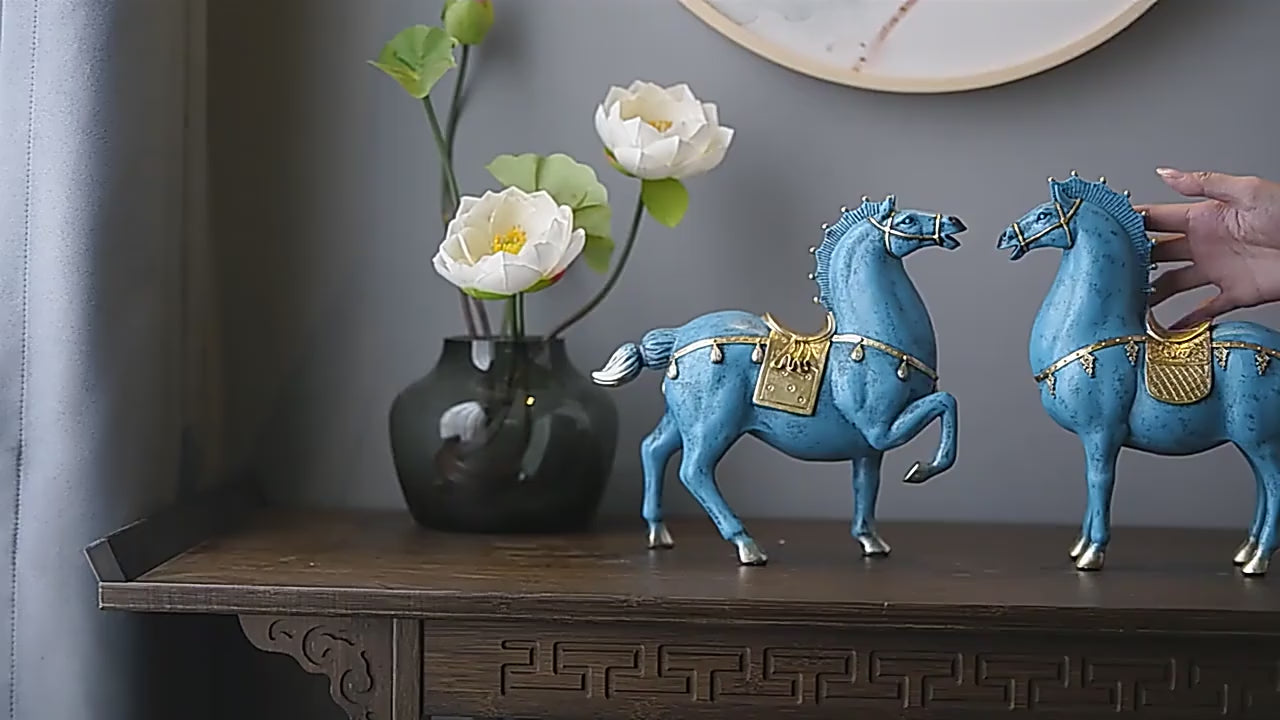 Royal Blue Horse Ornament