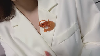 Acrylic Shrimp Brooch