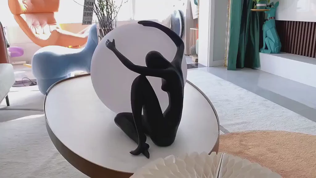 Human and Moon Table Light