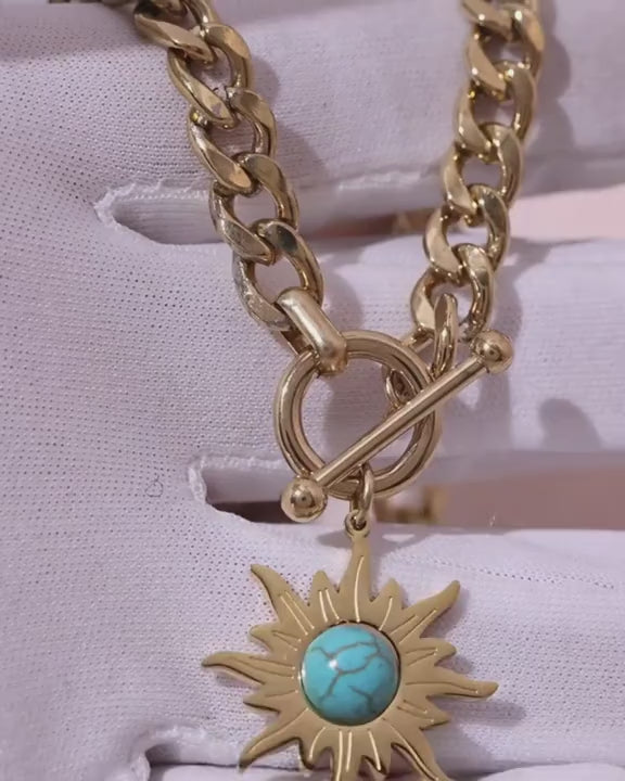 Gold Plated Sun Necklace