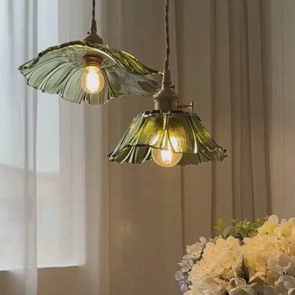 Glass Flower Pendant Light