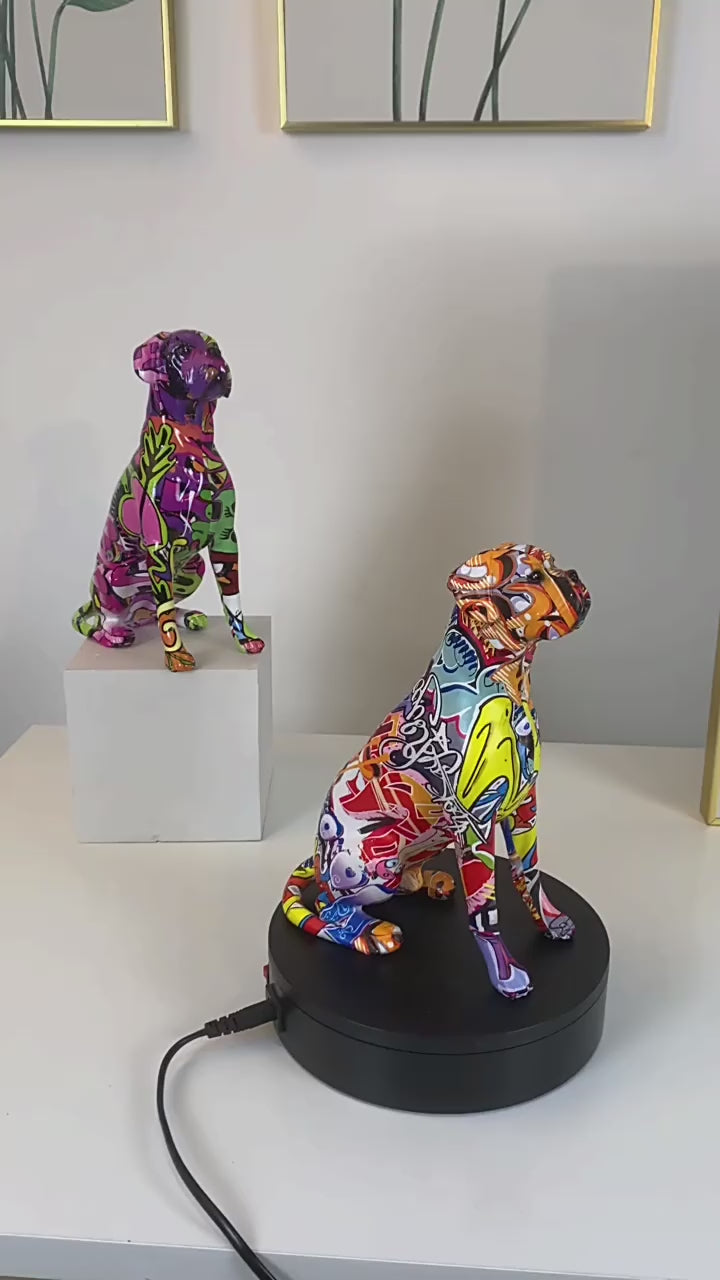 Abstract Boxer Sculpture