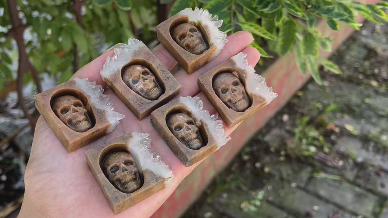 Chrysanthemum Quartz Skull Crystal