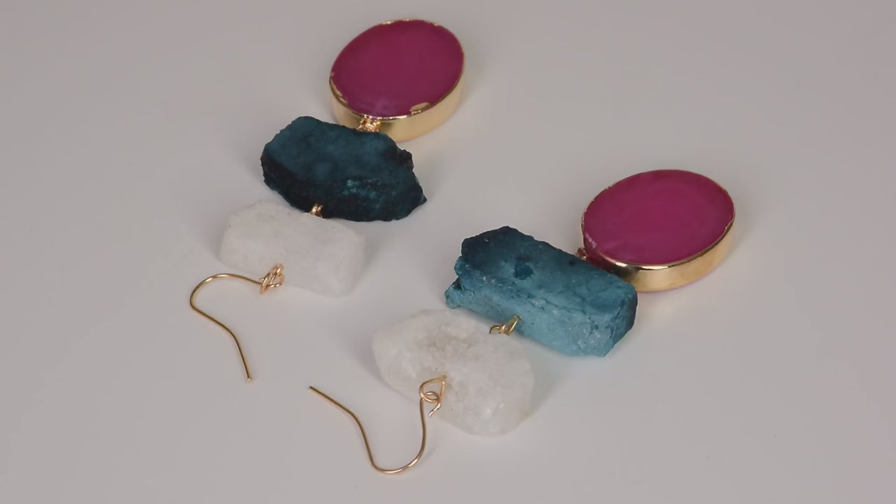 Irregular Natural Stone Earrings