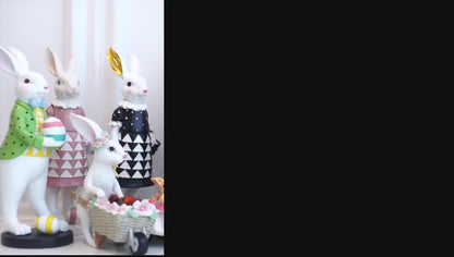 Royal Rabbit Family Figurines
