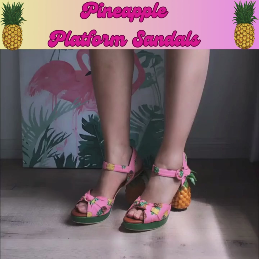Pineapple Platform Sandals
