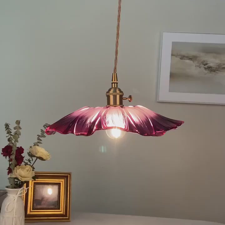 Glass Flower Pendant Light