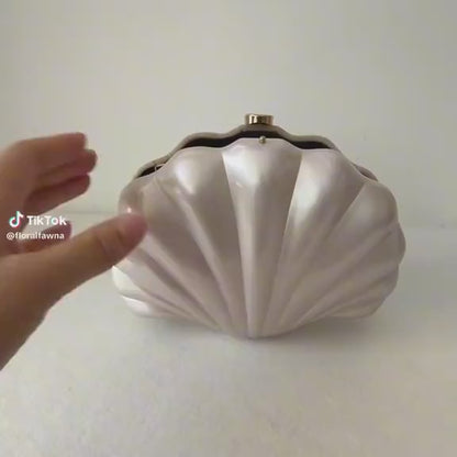 Acrylic Shell Clutch Bag