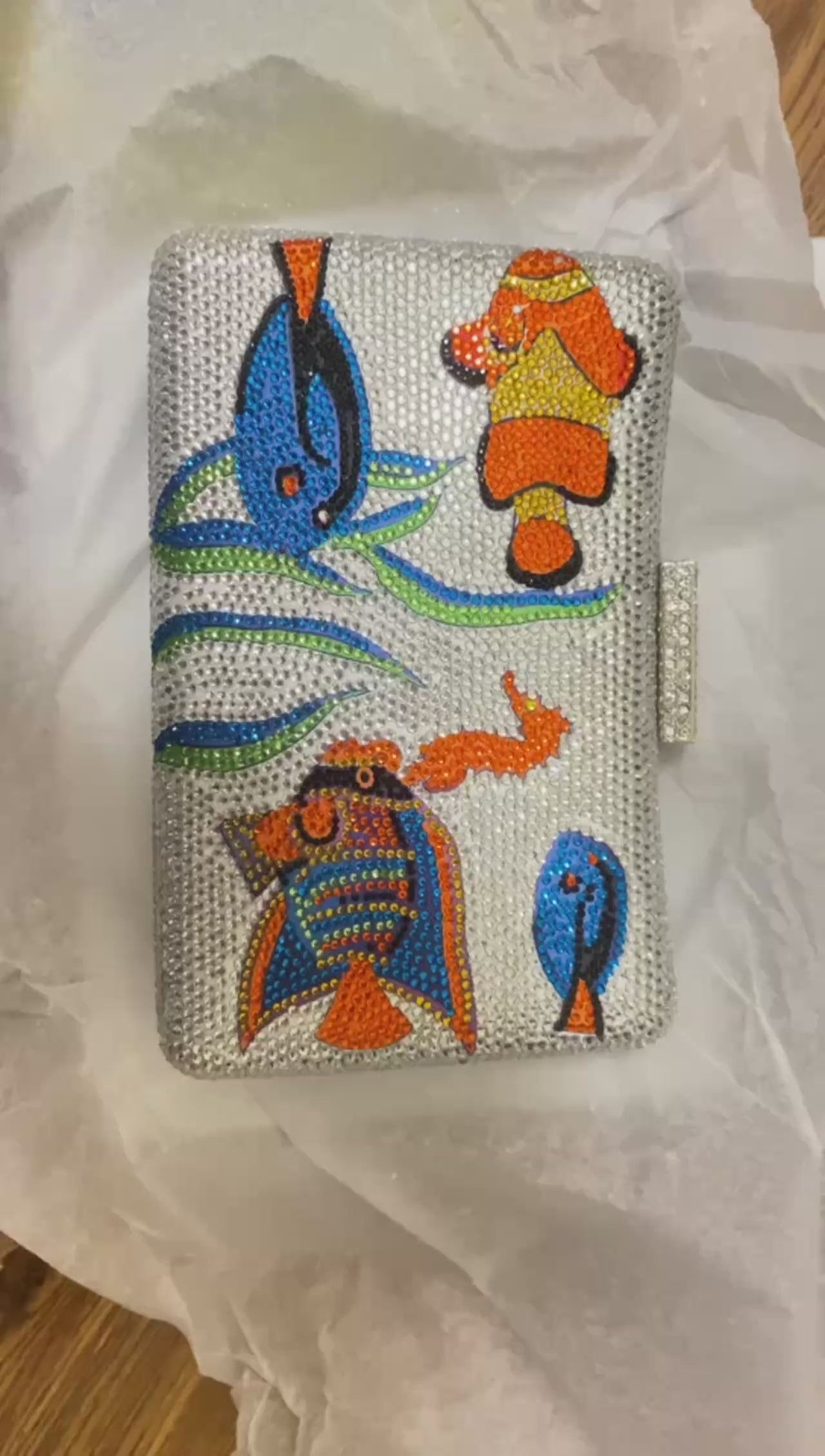 Tropical Fish Crystal Clutch Bag