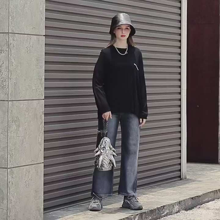 3D Dragon Head Crossbody Bag