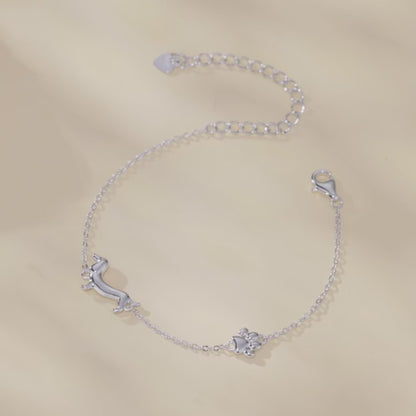 Sterling Silver Dachshund Bracelet