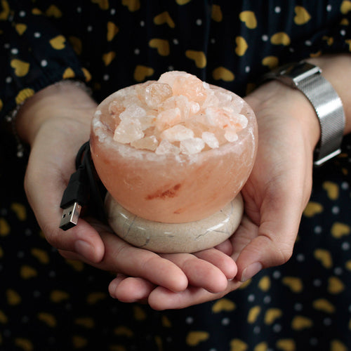 Himalayan Crystal Salt Lamp - Floral Fawna