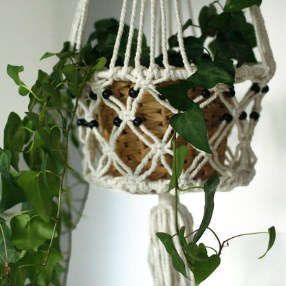 Macrame Plant Pot Holder - Floral Fawna