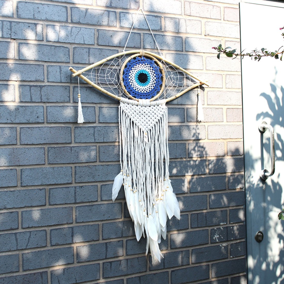 Evil Eye Feather Dream Catcher - Floral Fawna