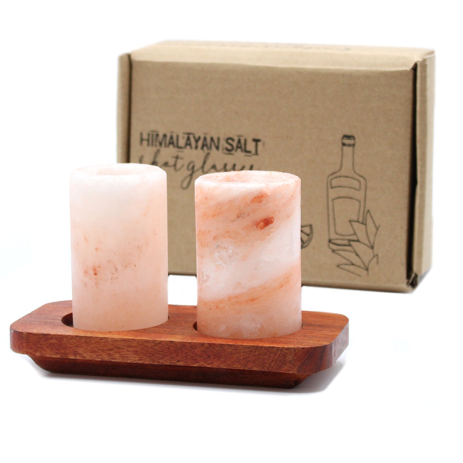 Himalayan Salt Shot Glasses - Floral Fawna