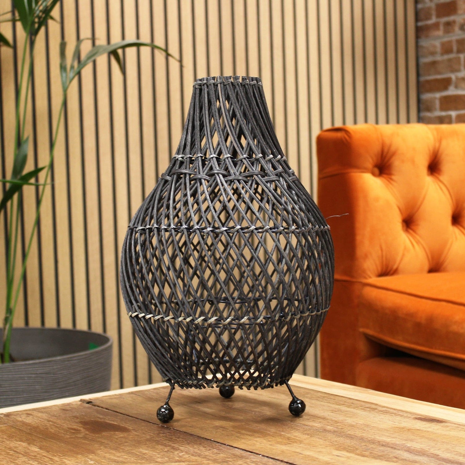 Rattan Lamp - Floral Fawna