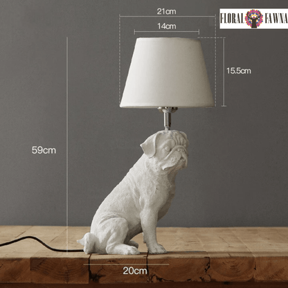 Doggy Table Lamp - Floral Fawna