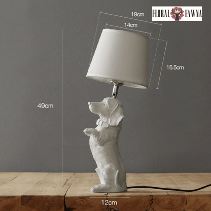 Doggy Table Lamp - Floral Fawna