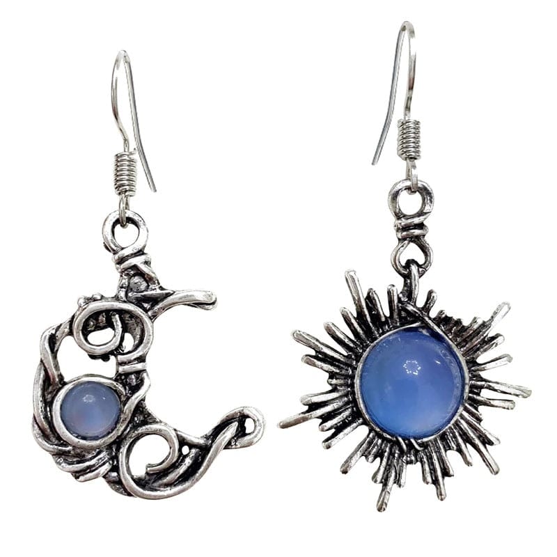 Sun and Moon Drop Earrings - Floral Fawna