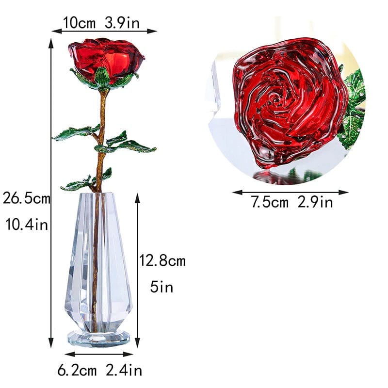 Crystal Red Rose - Floral Fawna