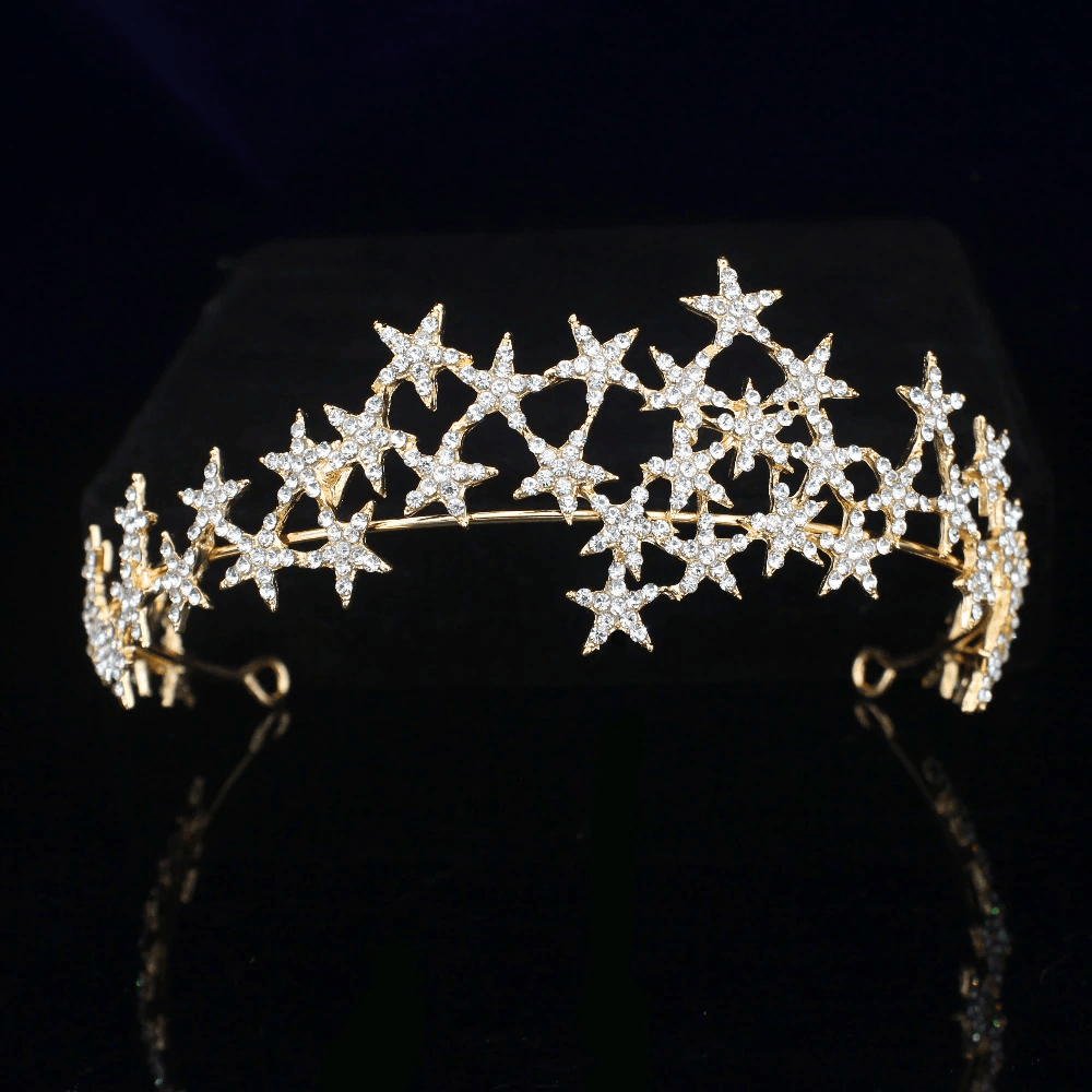 Constellation Rhinestone Tiara - Floral Fawna