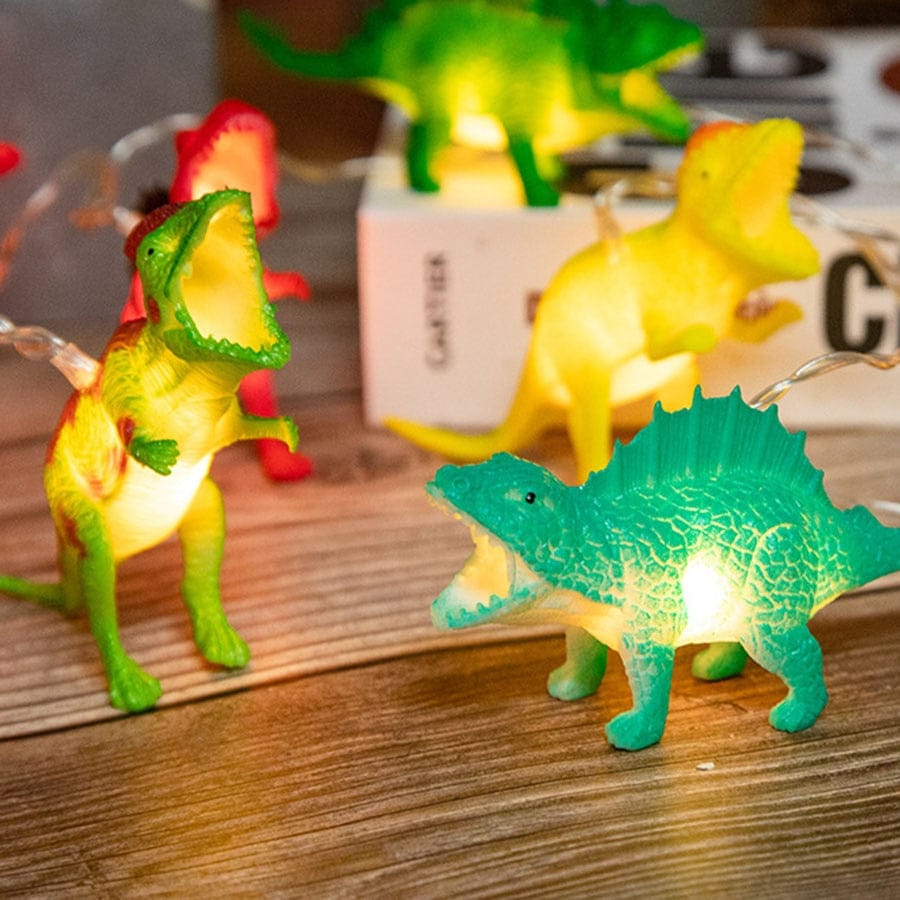 LED Dinosaur String Lights - Floral Fawna