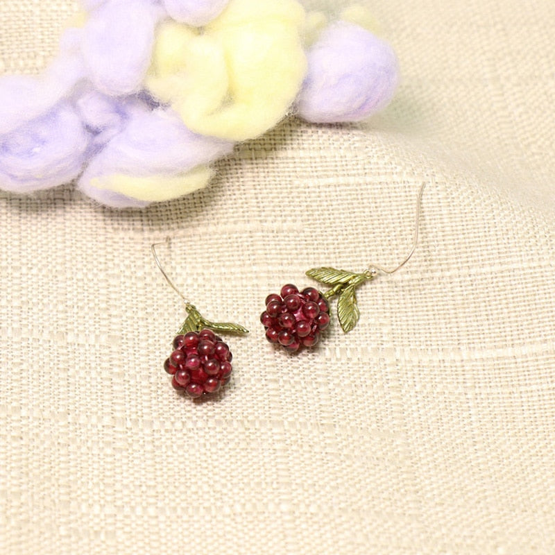 Pomegranate Drop Earrings - Floral Fawna