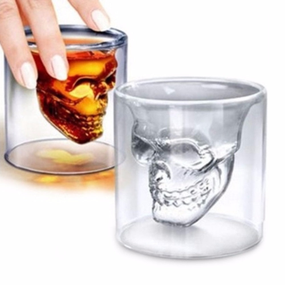 3 x Skull Shot Glasses - Floral Fawna