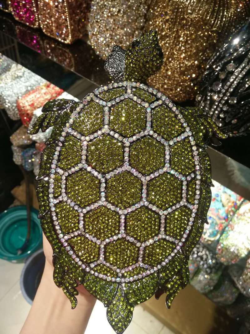 Turtle Crystal Clutch - Floral Fawna