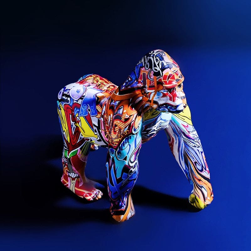 Abstract Gorilla Sculpture - Floral Fawna