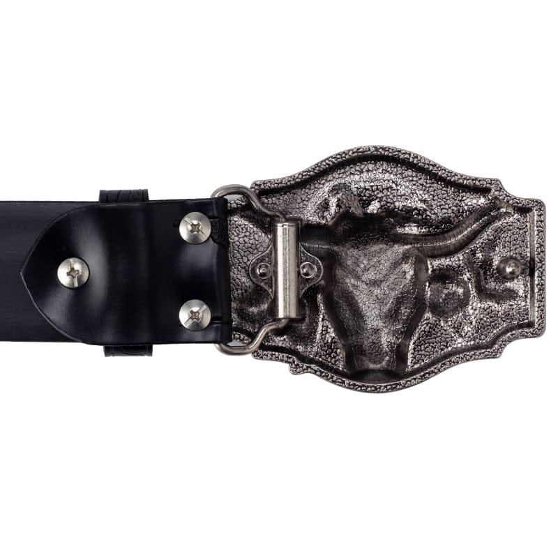 Western Bull Buckle Belt - Floral Fawna