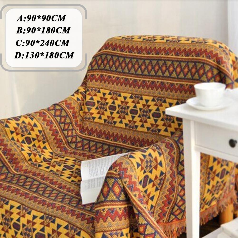 Orange Aztec Throw - Floral Fawna