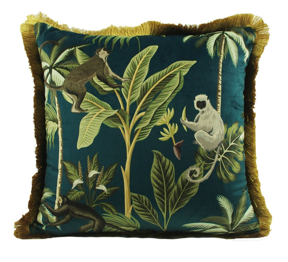 Luxury Lemur Cushion - Floral Fawna