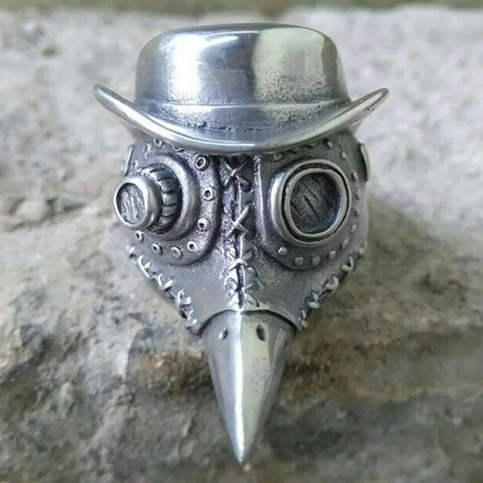 Plague Doctor Bird Ring - Floral Fawna