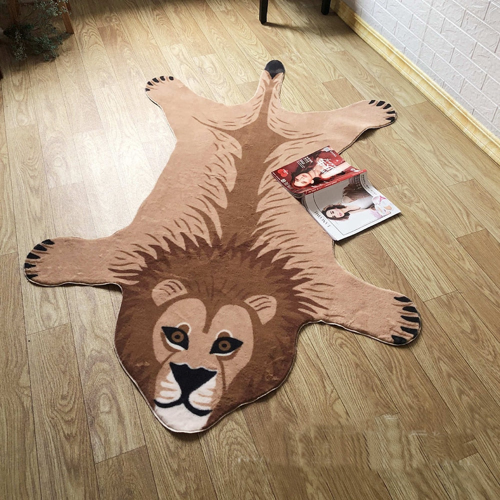 Ferocious Lion Rug - Floral Fawna