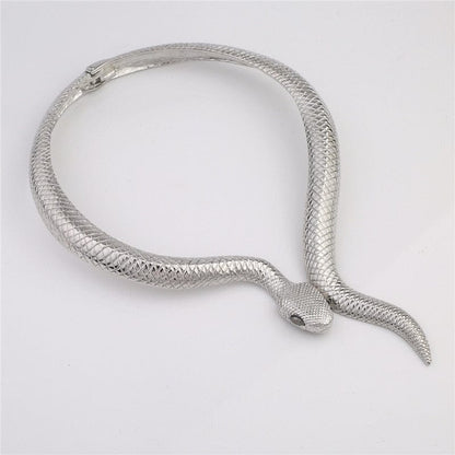 Exaggerated Snake Necklace - Floral Fawna