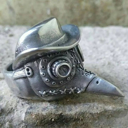 Plague Doctor Bird Ring - Floral Fawna