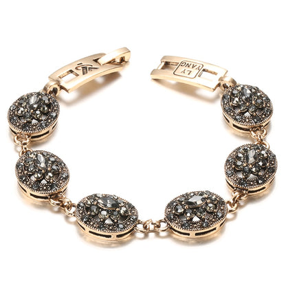 Luxurious Crystal Chain Bracelet - Floral Fawna