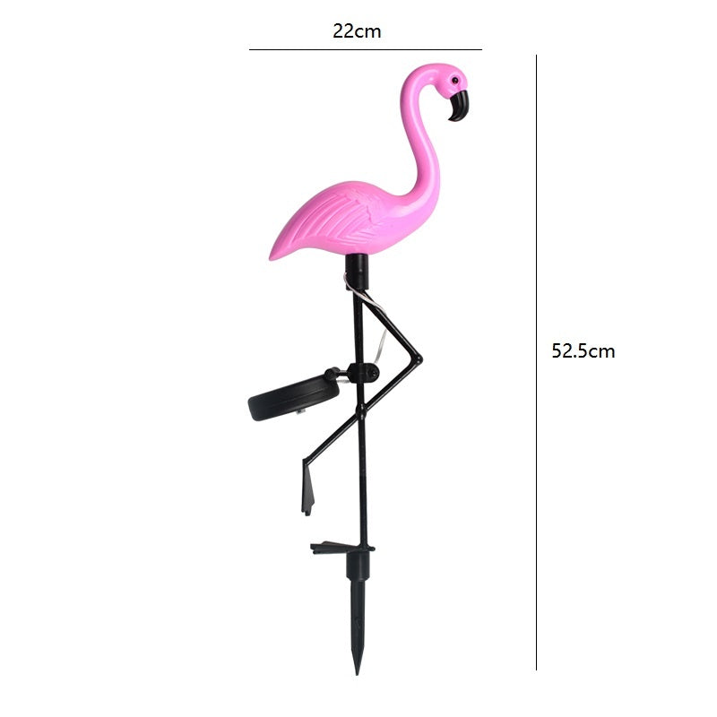 LED Solar Outdoor Flamingo Lamp - Floral Fawna