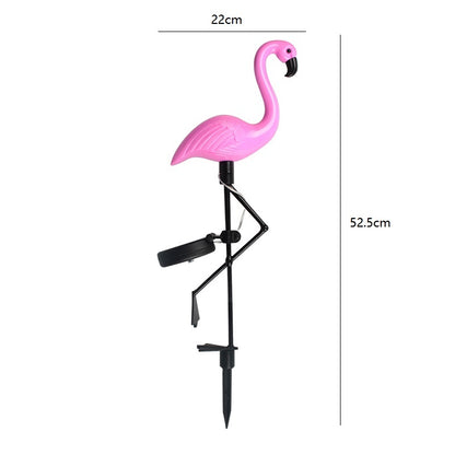 LED Solar Outdoor Flamingo Lamp - Floral Fawna