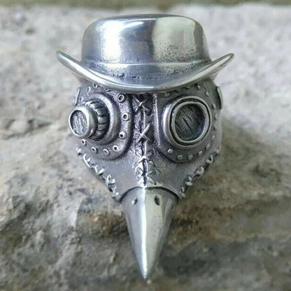 Plague Doctor Bird Ring - Floral Fawna