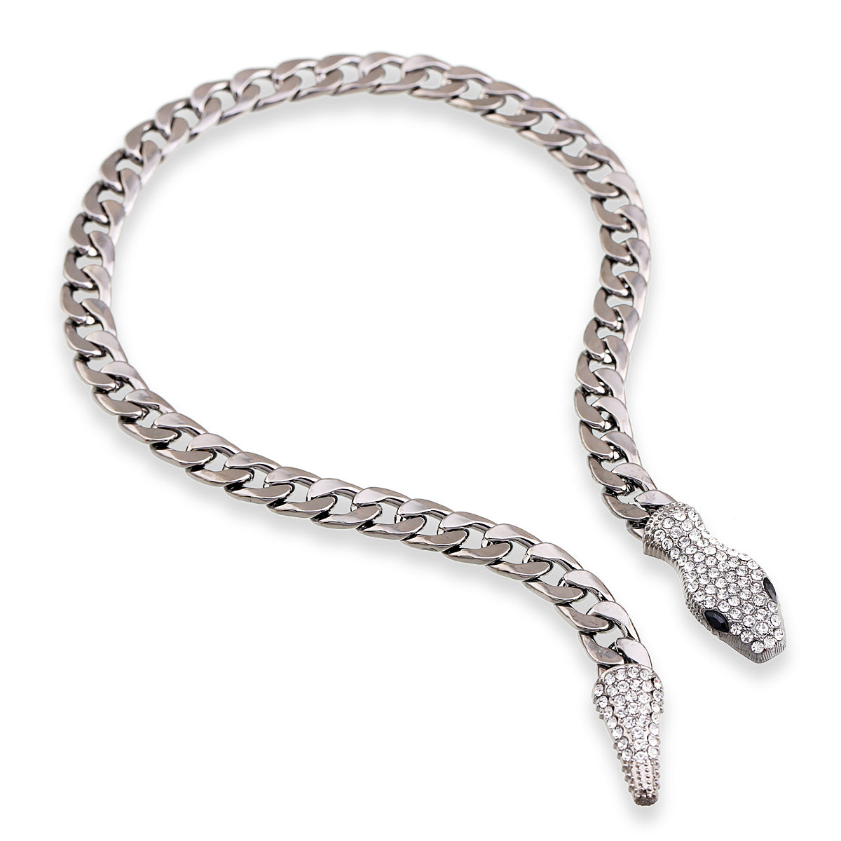 Statement Snake Chain Necklace - Floral Fawna