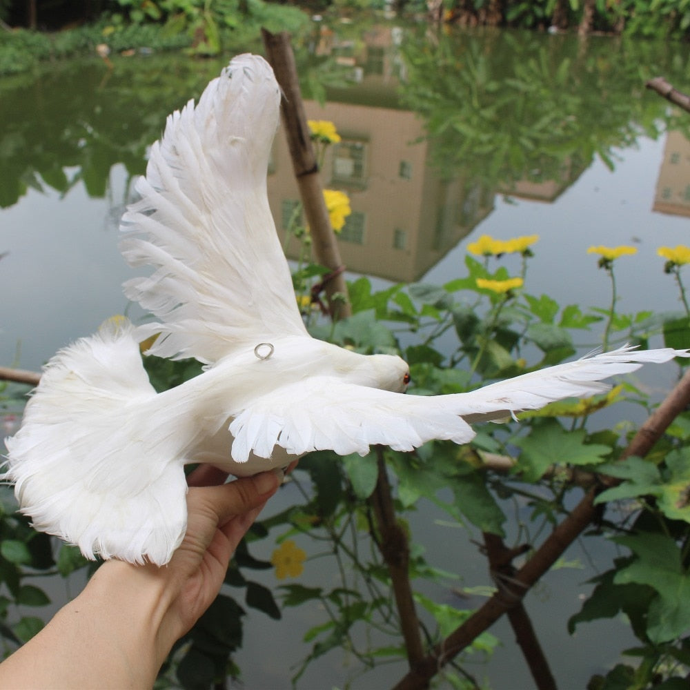 Artificial Dove Sculpture - Floral Fawna