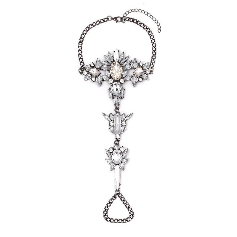 Rhinestone Crystal Anklet - Floral Fawna