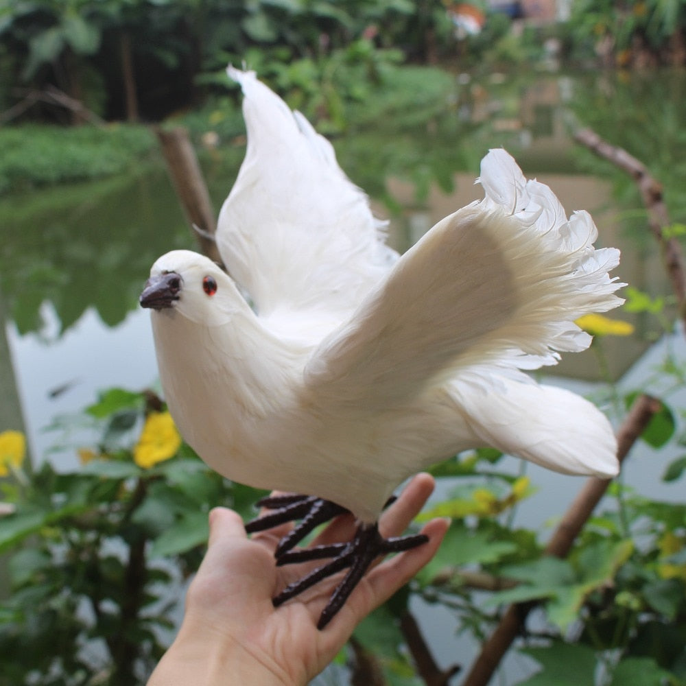 Artificial Dove Sculpture - Floral Fawna