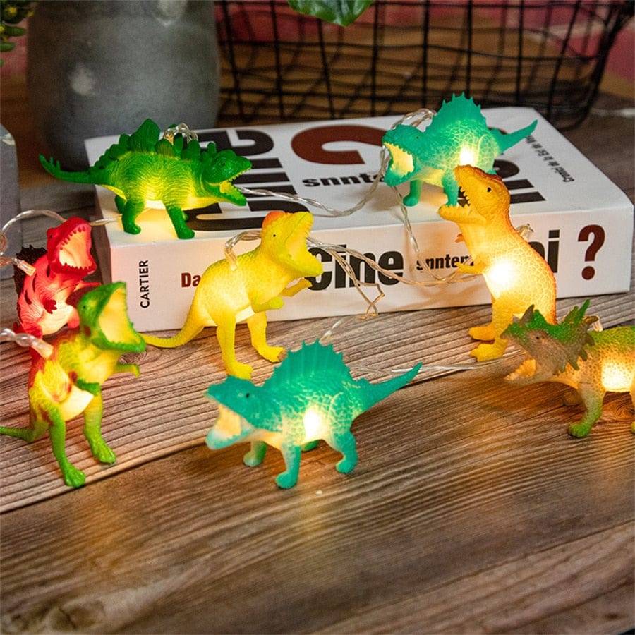 LED Dinosaur String Lights - Floral Fawna