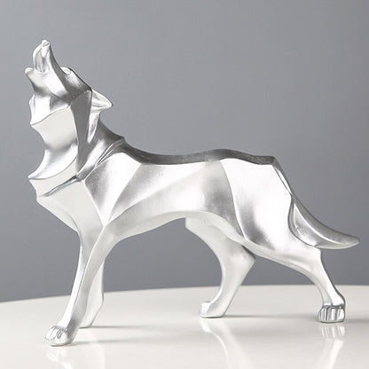 Abstract Wolf Sculpture - Floral Fawna