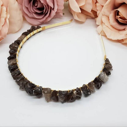 Natural Stone Crystal Headband - Floral Fawna