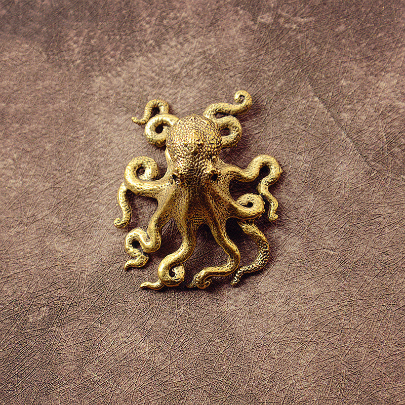 Copper Octopus Ornament - Floral Fawna