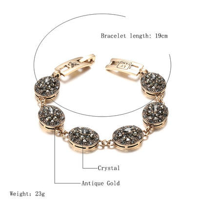 Luxurious Crystal Chain Bracelet - Floral Fawna